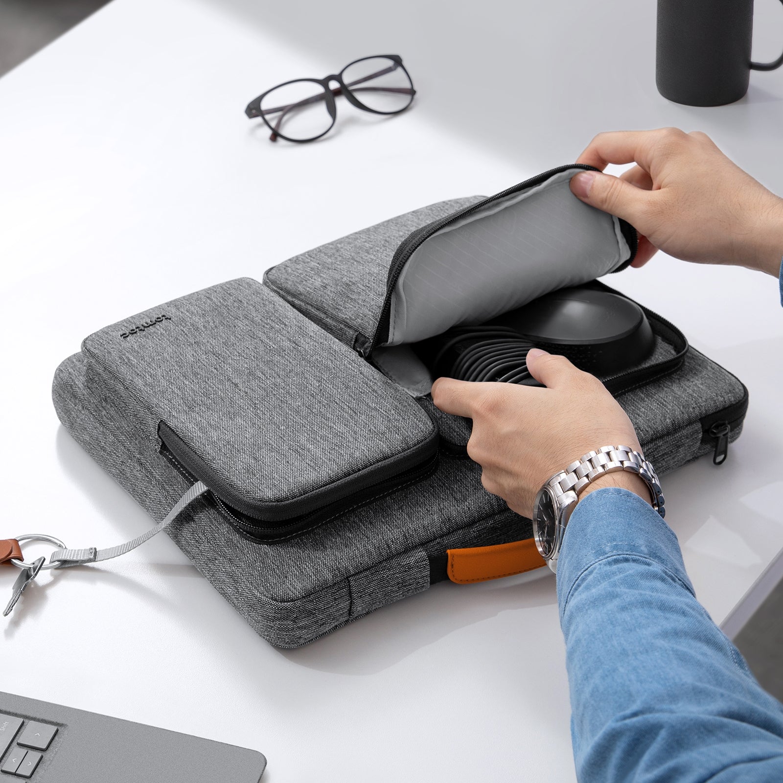 Defender-A17 Laptop Handbag For 13-inch MacBook Air | Grey