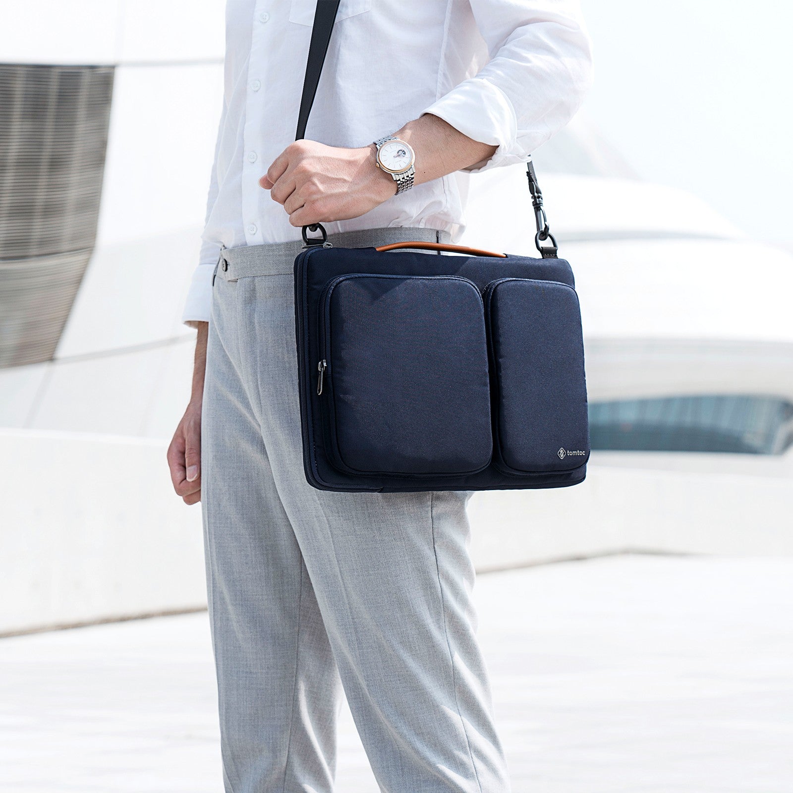 Defender-A42 Laptop Briefcase For 13-inch MacBook Pro & Air | Navy Blue