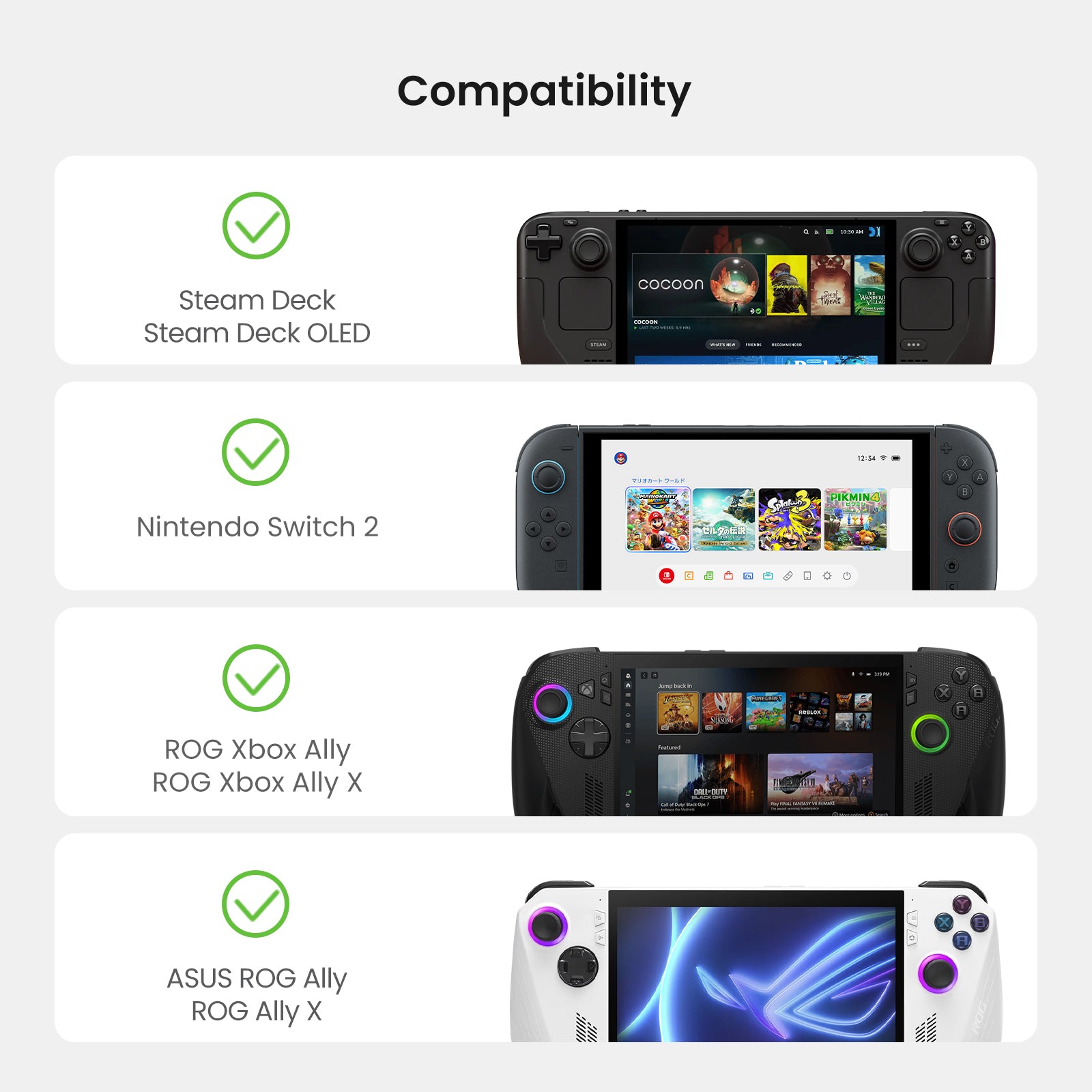 Arccos-G47 Travel Carrying Case for Steam Deck/OLED/Nintendo Switch 2/Rog Xbox Ally X