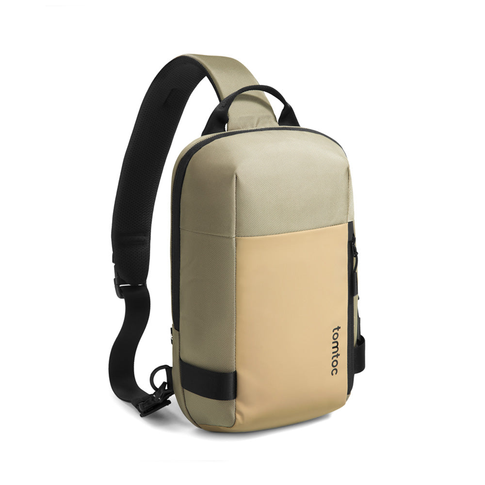 14-inch MacBook Pro M5 7L Sling Backpack – tomtoc Crossbody - Khaki