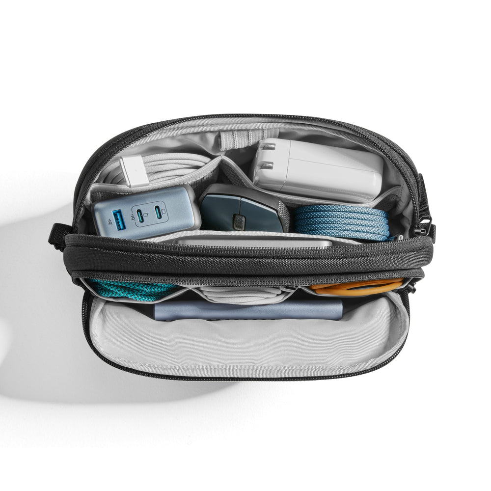 tomtoc Electronic Organizer Travel Case – Dual-Compartment Tech Pouch