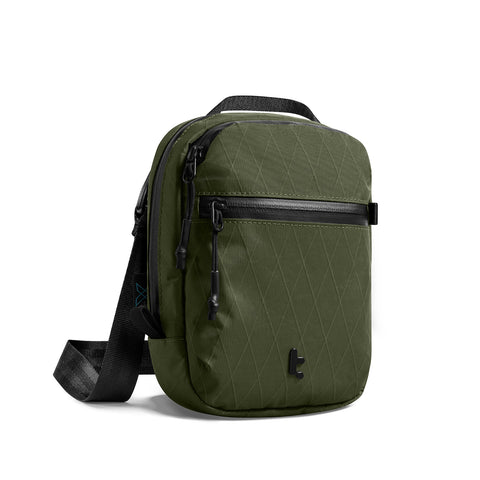 backpack crossbody travel bag Tomtoc Aviator-T37 X-Pac Travel Crossbody RFID Blocking Bag, Holds 4-6 Passports with Anti-theft Lockable Zippers, Multiple Pockets for Cards &