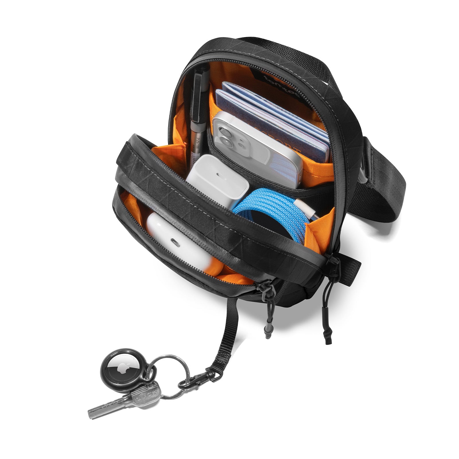 Lightweight Crossbody Bag with Lockable Zipper - tomtoc Aviator