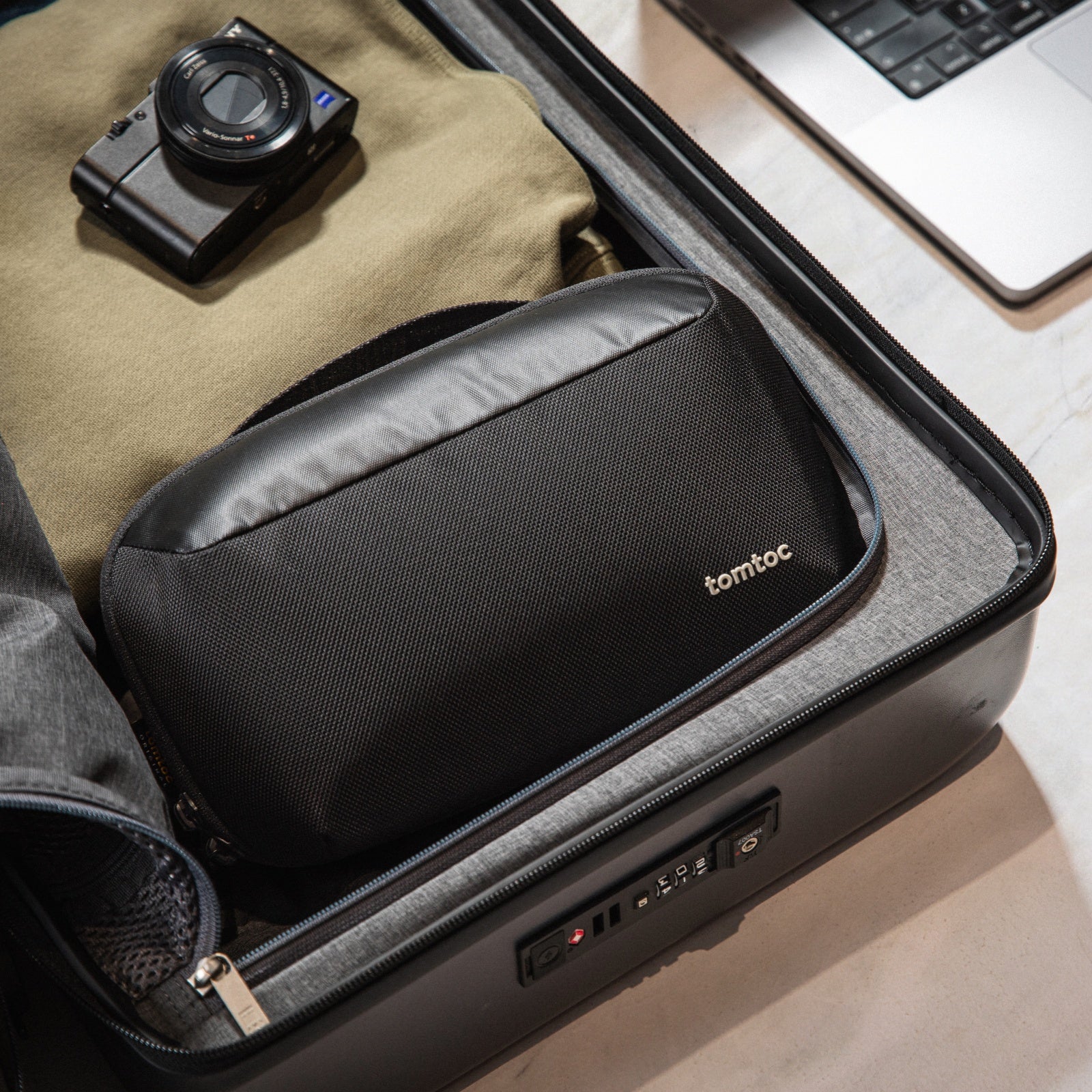 tomtoc Electronic Organizer – Water-resistant Accessory Pouch with