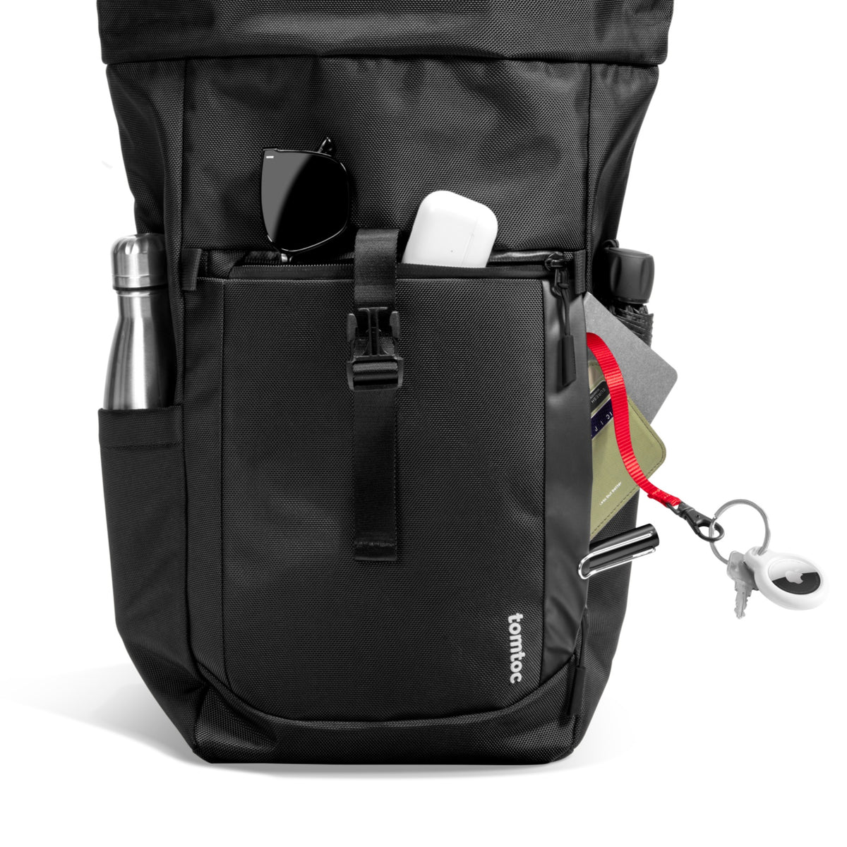 Tomtoc Navigator-T61 Rolltop backpack, zwart Tomtoc Navigator-T61 Rolltop backpack, zwart
