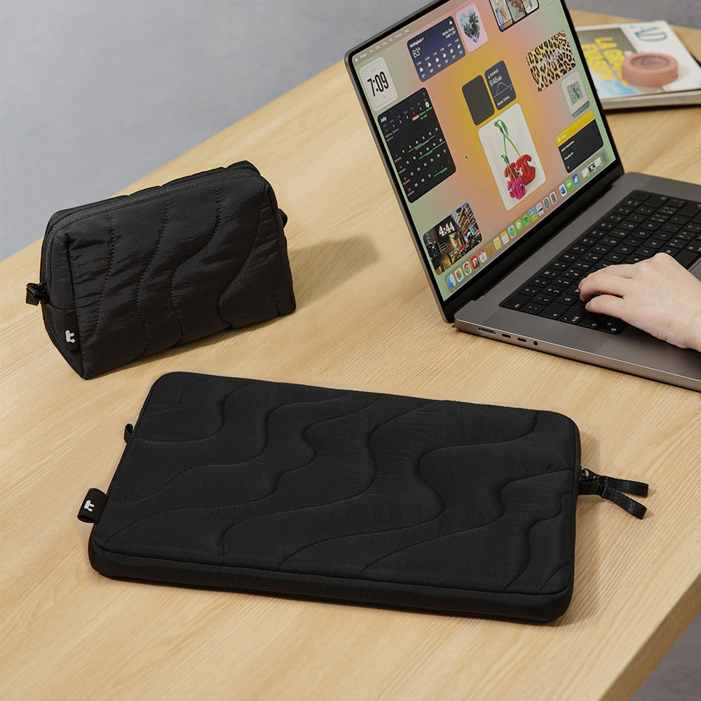 tomtoc 13-inch Laptop Sleeve & Puffy Pouch Set – Lightweight