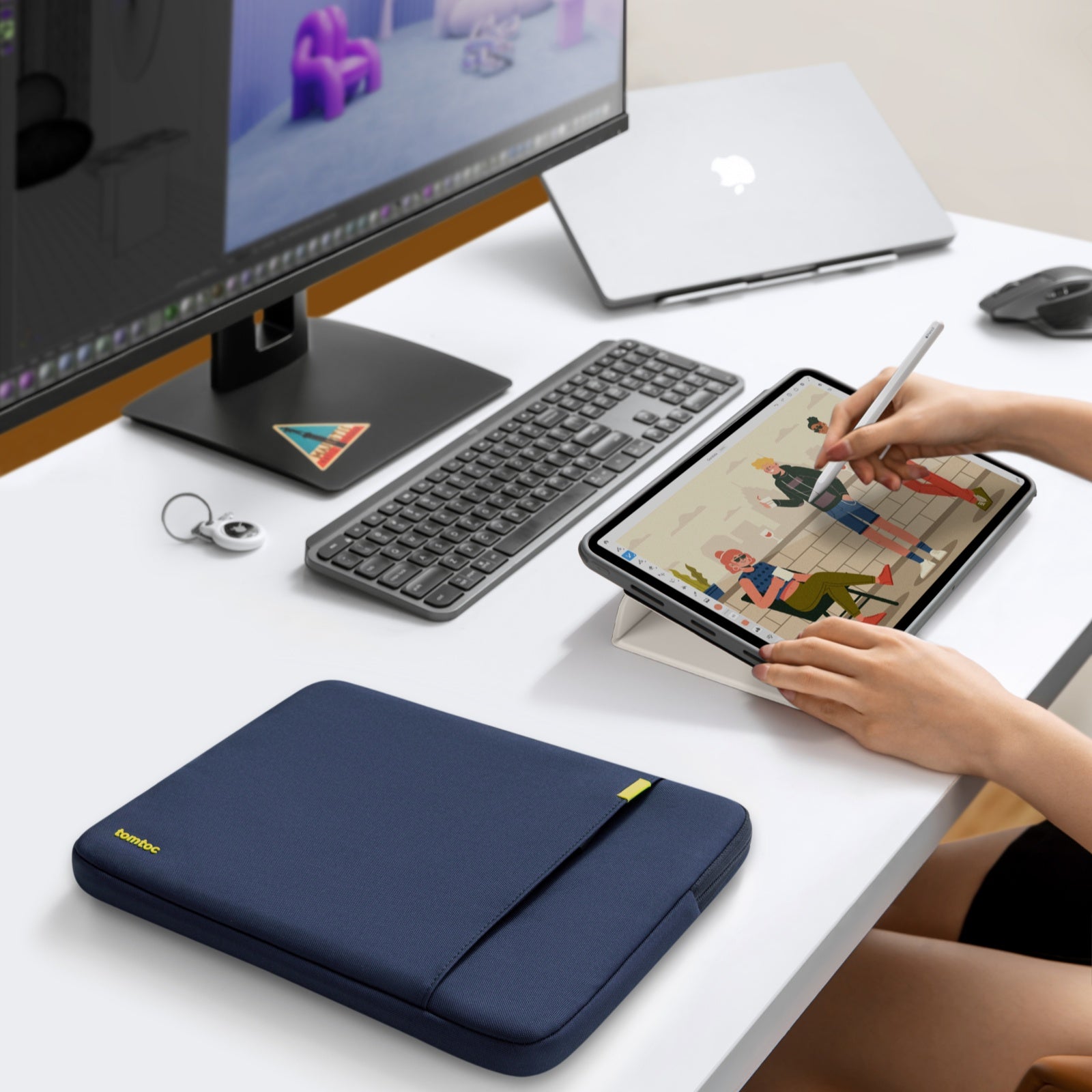 tomtoc 13-inch iPad Air M4 & iPad Pro M5 Sleeve – Lightweight Case
