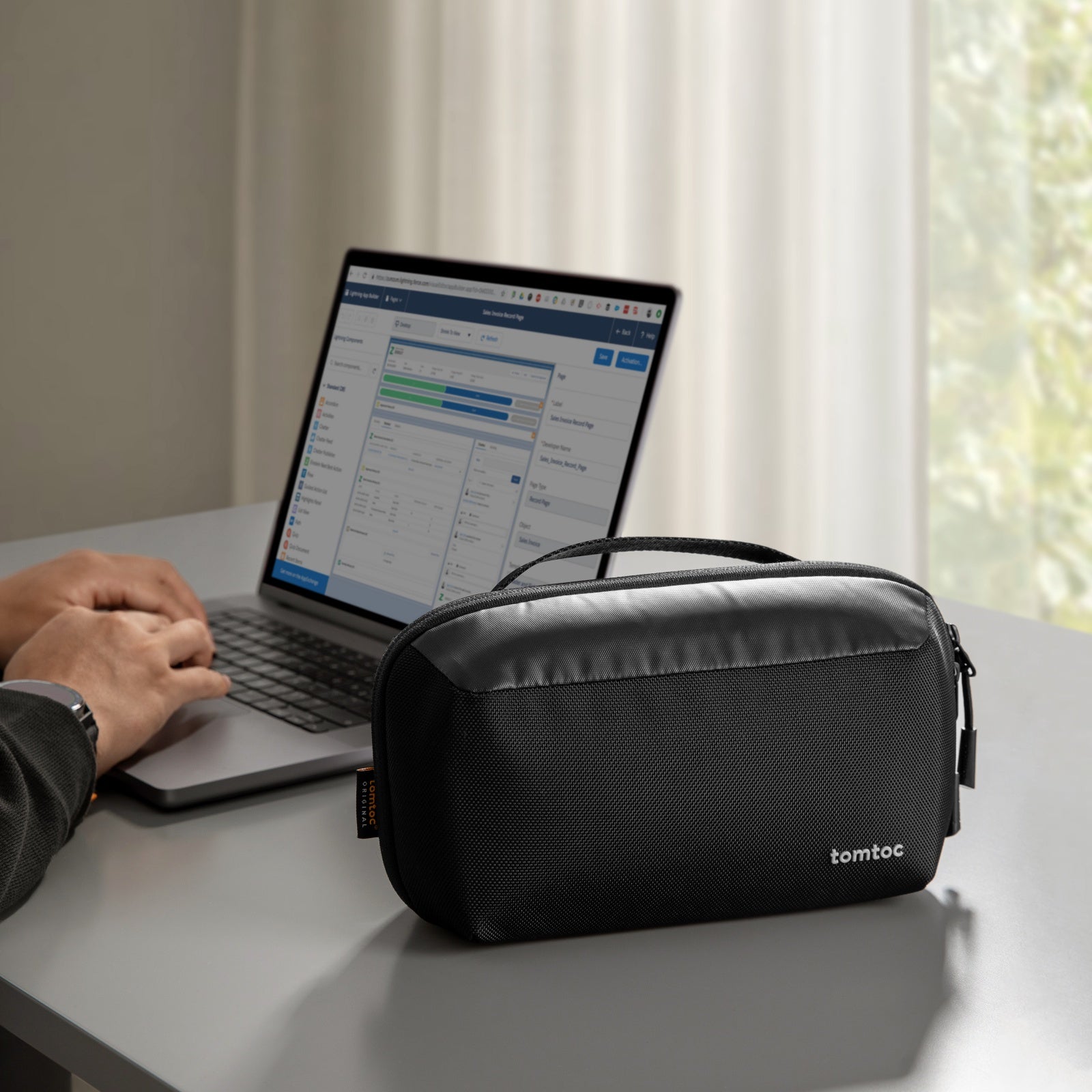 tomtoc Electronic Organizer – Water-resistant Accessory Pouch with