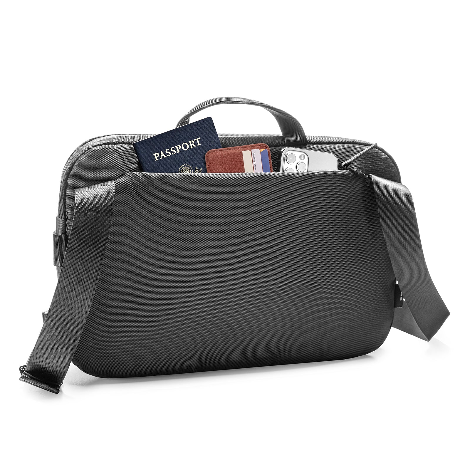 Deago Men's Small Crossbody Bag Mini Messenger Shoulder Bag Sling Travel Bag  Purse for Phone Passport (Black) - Walmart.com
