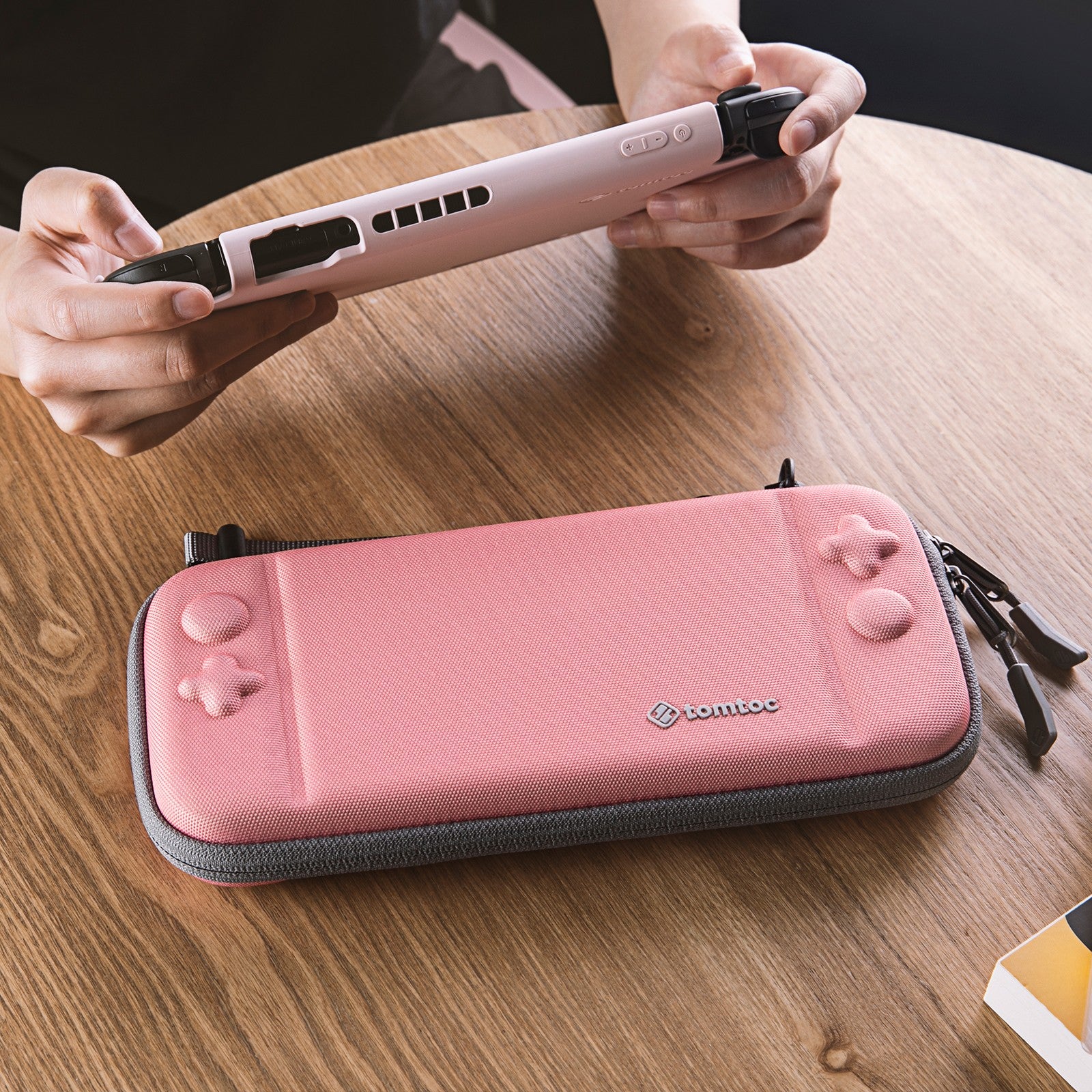 tomtoc Slim Case for Nintendo Switch  | Coral Pink