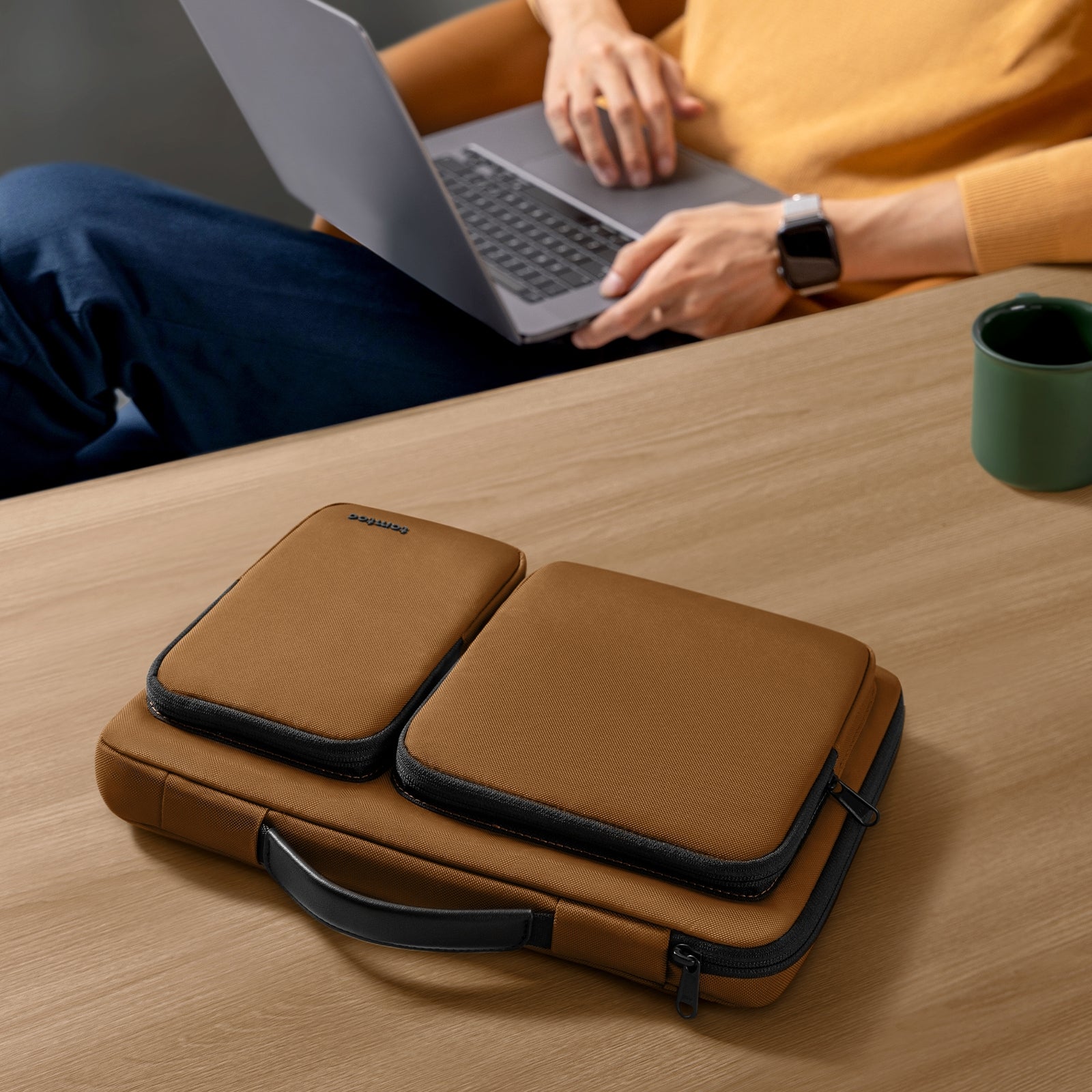 Defender-A17 Laptop Handbag For 13-inch MacBook Air | Brown